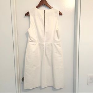 Judith and Charles ribbed white dress